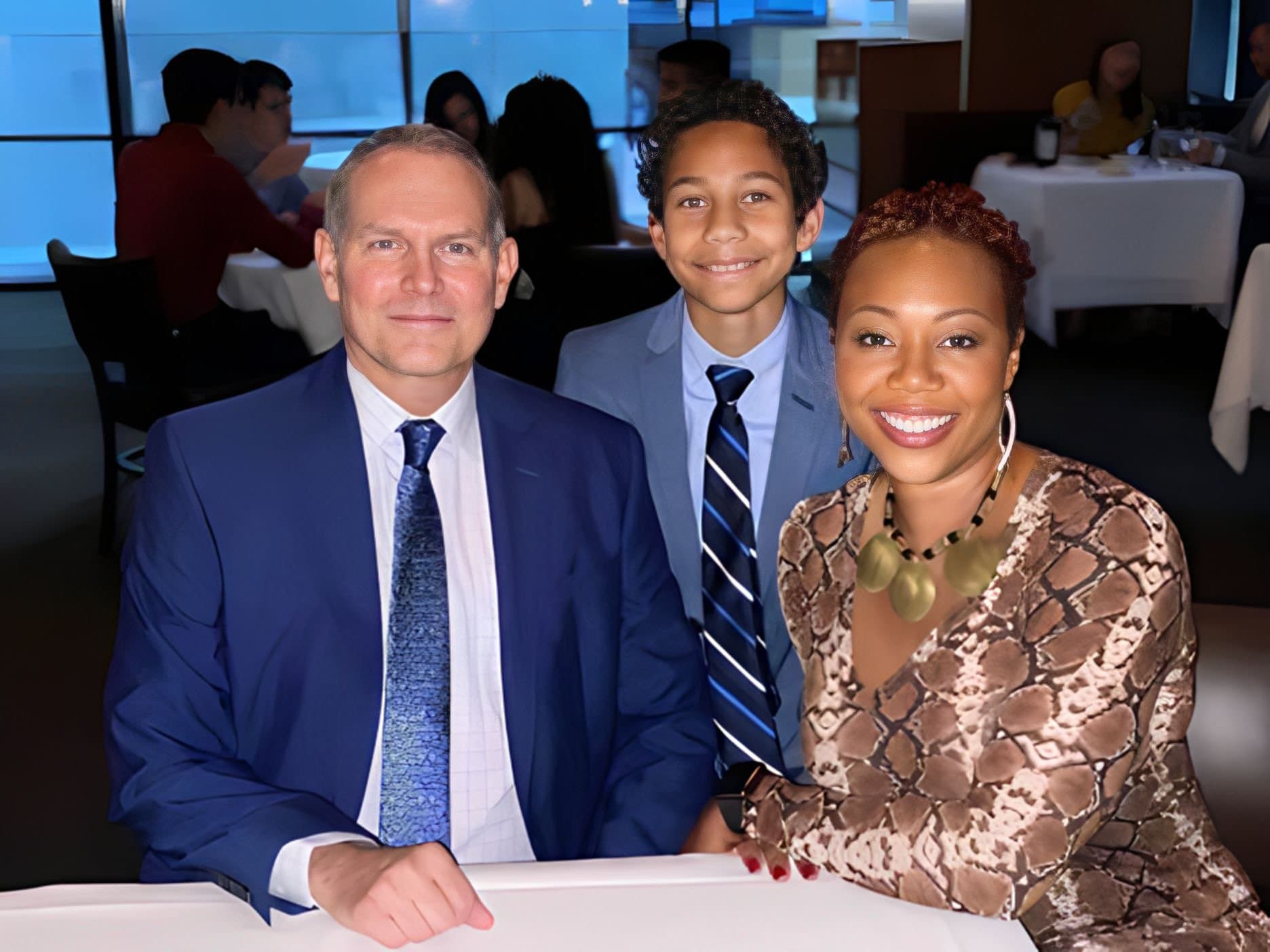 Antoinette Bone with her family